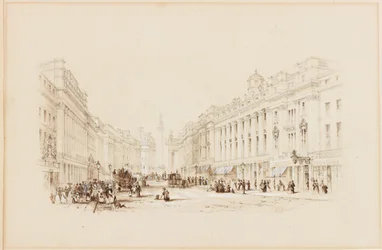 Grey Street, Newcastle (farve på papir)